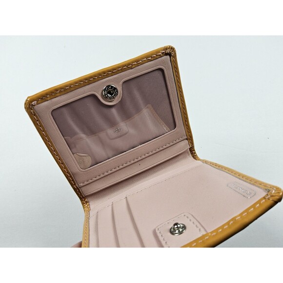 Coach Signature OP Art Patent Bifold Snap Wallet - Picture 5 of 7